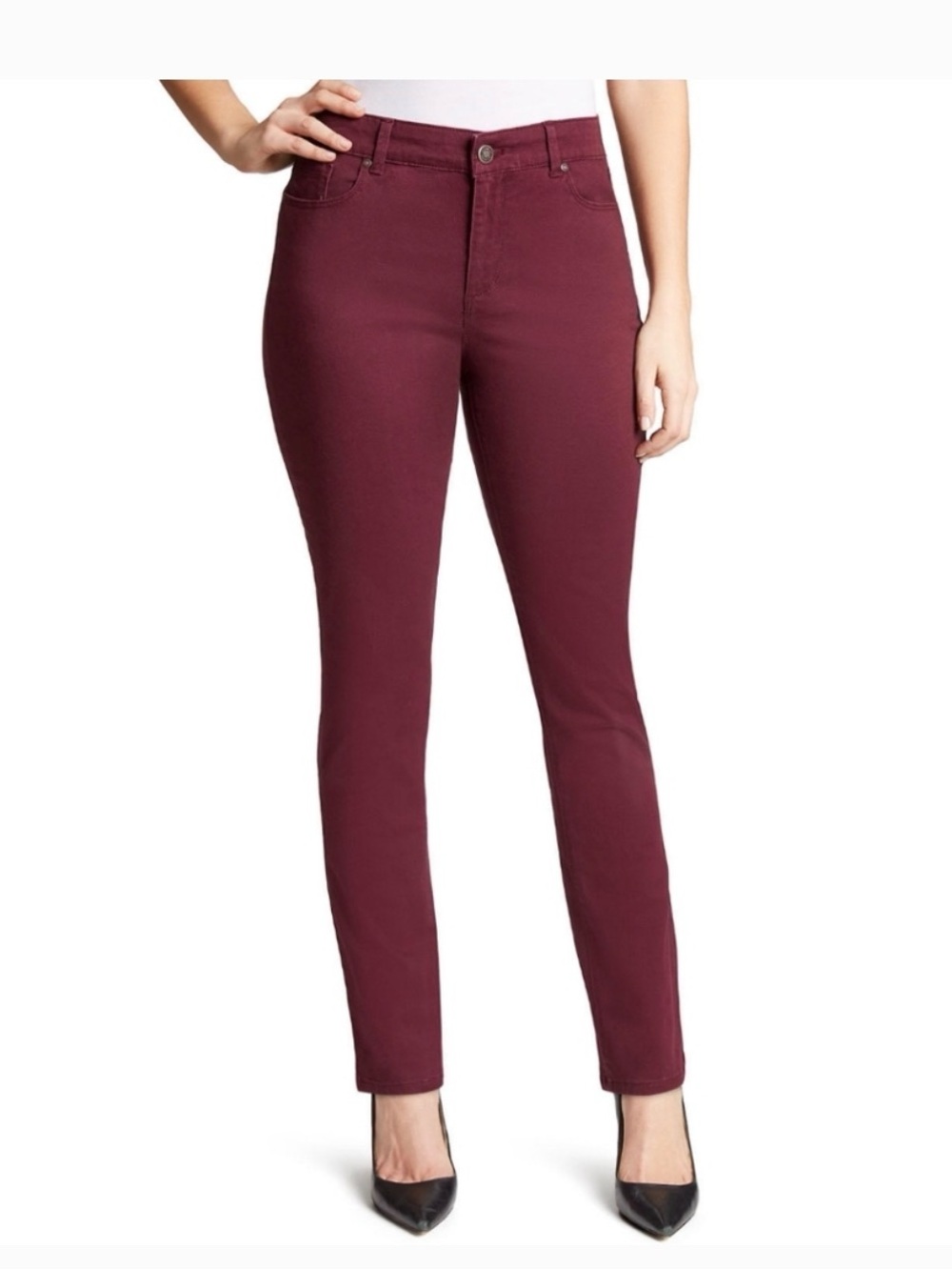 NWT Bandolino Amy Women's Straight-Leg Jeans in Wine sz 18!!